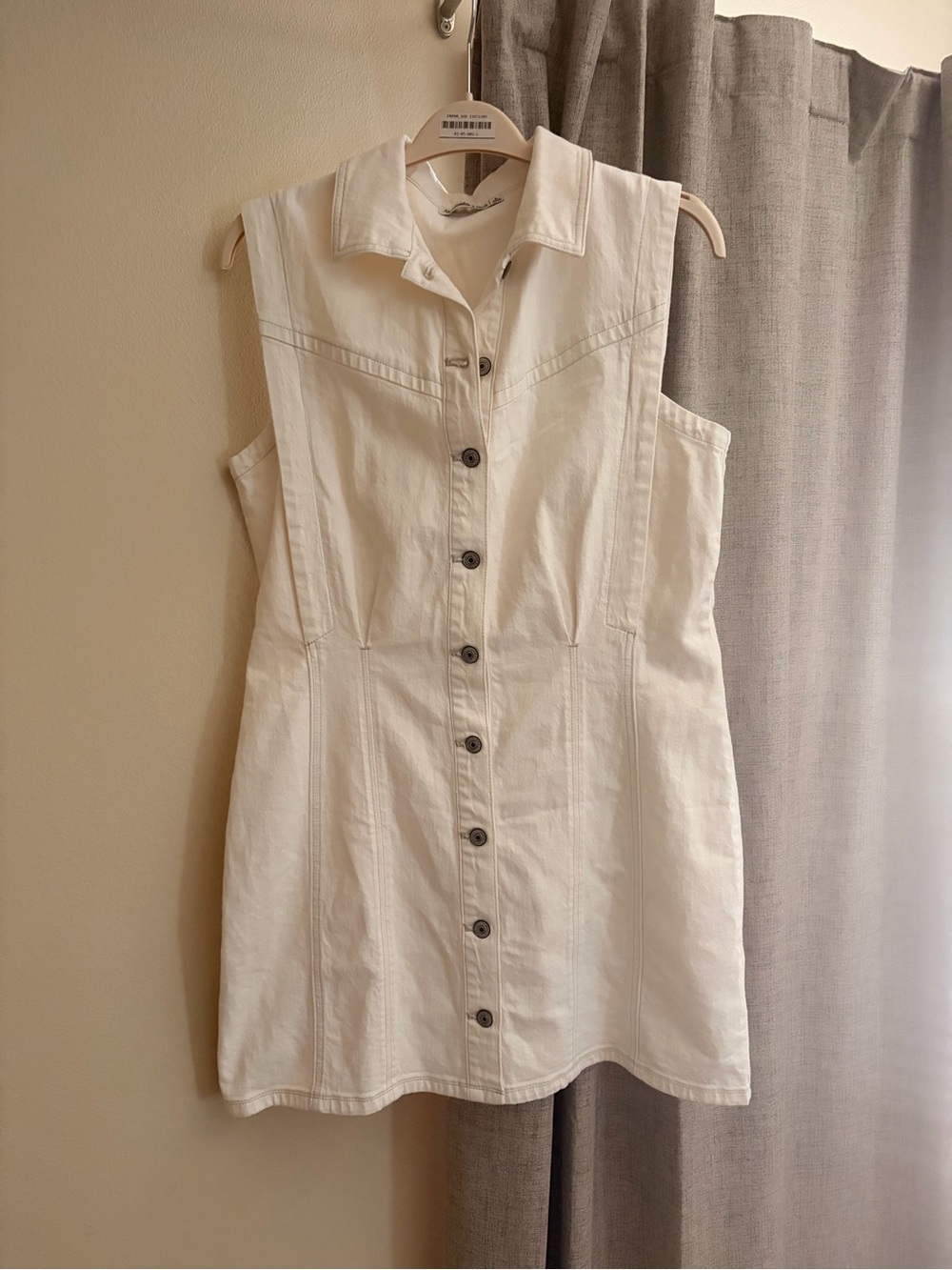 Abercrombie white denim dress